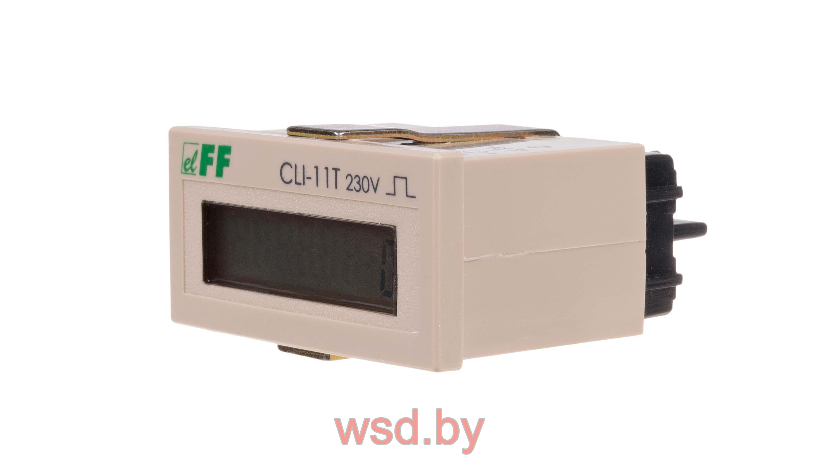 CLI-11T-230 Счётчик импульсов, вход сброса, счетный вход, сохранение результатов счета, счет импульсов (0-999 999), монтаж на щит 85-260В AC/DC IP20